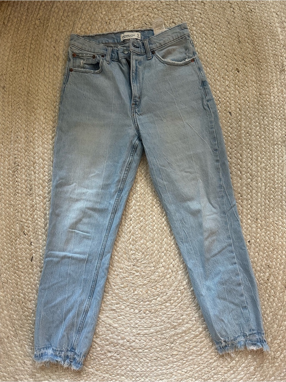 Abercrombie & Fitch Light Blue High Rise Mom Jeans
